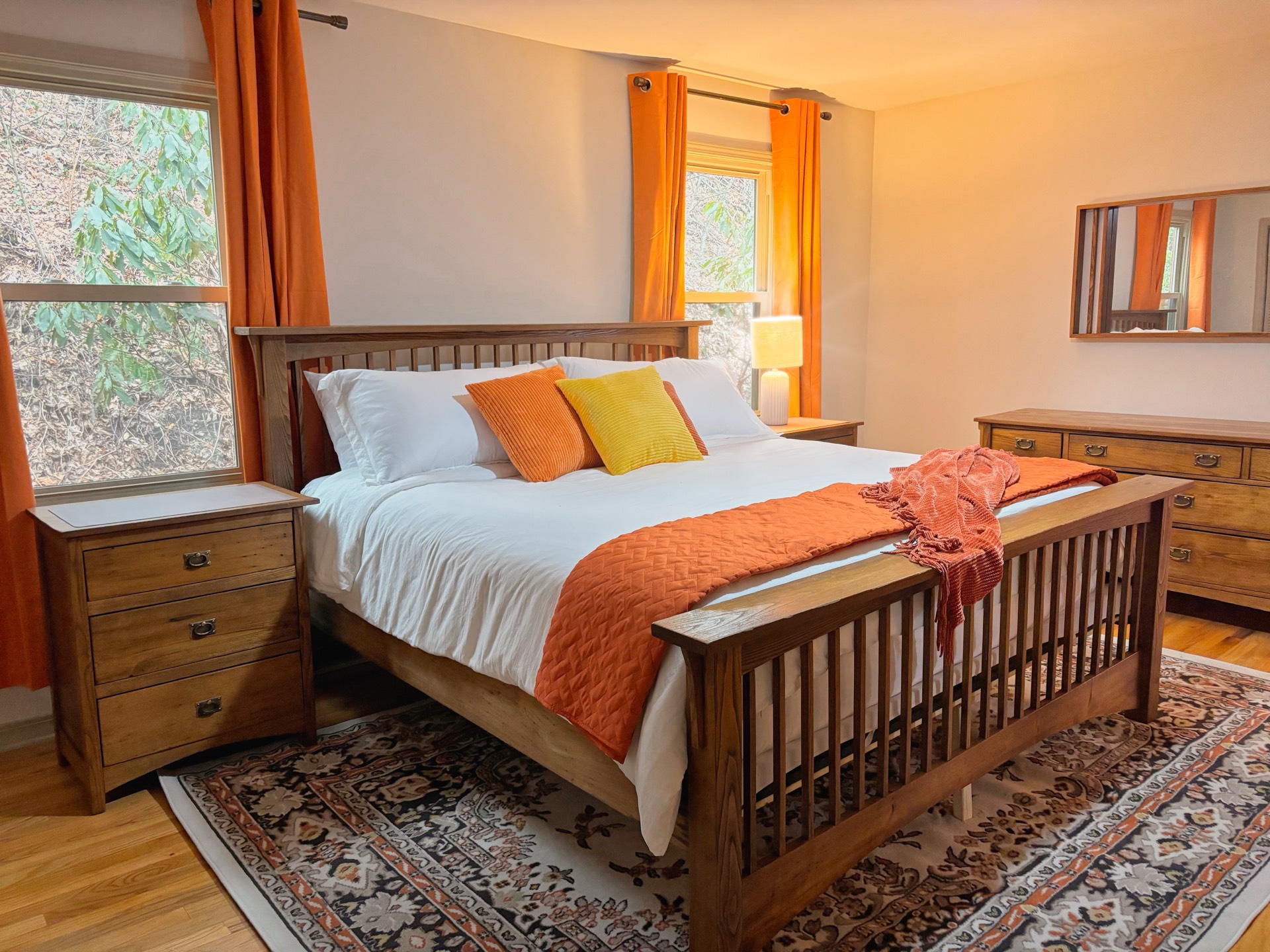 Master bedroom with king bed